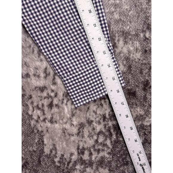 Johnnie O Shirt Large Mens Blue Gingham Check Long Sleeve Button Up Woven - Picture 5 of 9